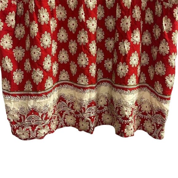 Emery Rose Women's 4XL Red Floral 3/4 Sleeve Tunic Top Casual Spring - Picture 16 of 16